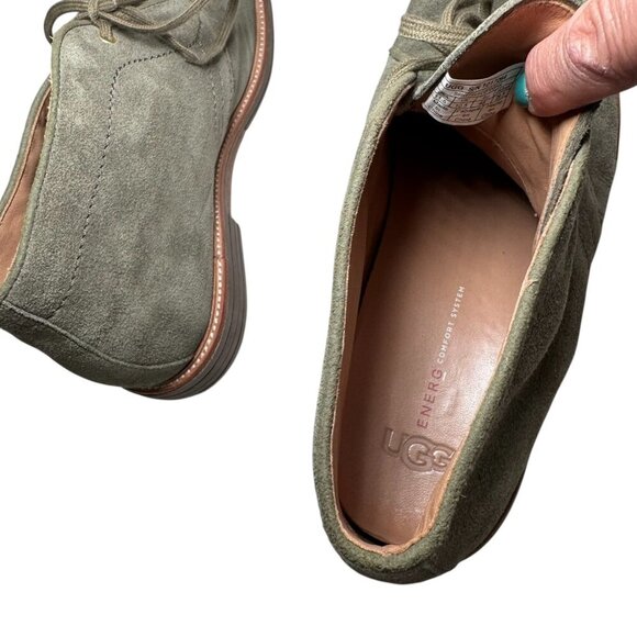 UGG Leighton Chukka Desert Boots Olive Green‎ Waterproof Suede size 11.5 US